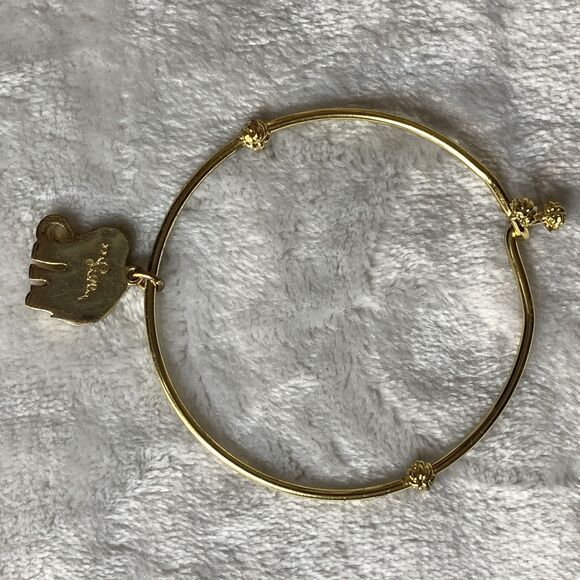 Lilly Pulitzer Bundle of 3 Bangle Charm Gold Tone Bracelets Elephant Shell Fruit - Picture 5 of 12